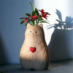 Vaso in resina a forma di gatto