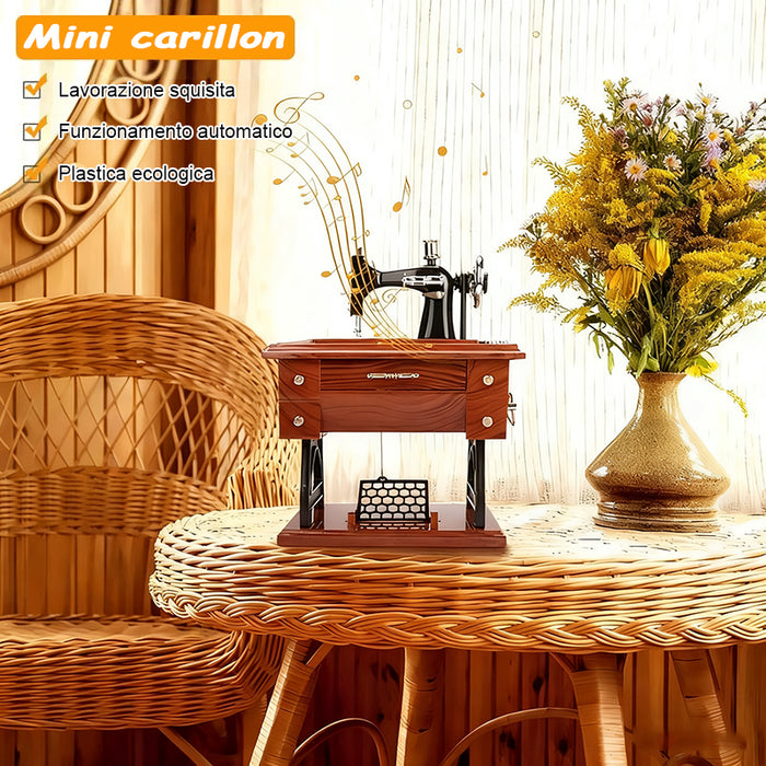 Carillon con design retrò a forma di macchina da cucire 🎶