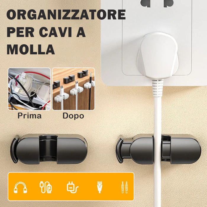 🌟Essenziali per la famiglia🎁Organizzatore per cavi a molla