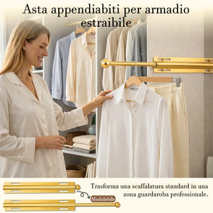 Appendiabiti scorrevole per armadio