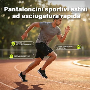 Pantaloncini sportivi da uomo a rapida asciugatura