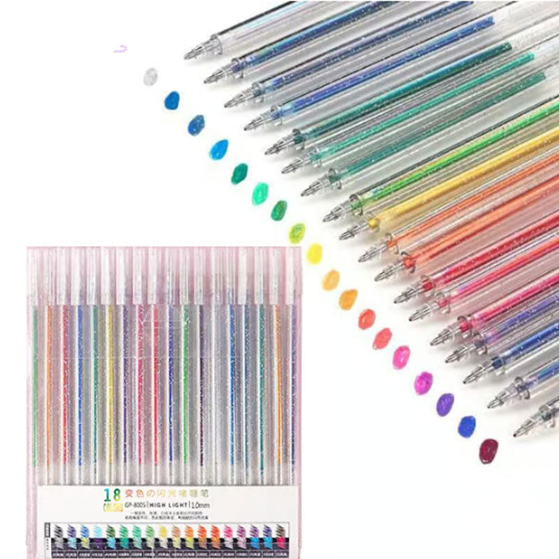 SMOOTHERPRO Penna Gel Glitterata 36 Colori 1,0 mm di Spessore Penna a Sfera Colorata Glitter Argento per Adulti Diario da Colorare Disegno Graffiti (SC633-36 SMOOTHERPRO Penna Gel Glitterata 36 Colori 1,0 mm di Spessore Penna a Sfera Colorata Glitter Argento per Adulti Diario da Colorare Disegno Graffiti (SC633-36