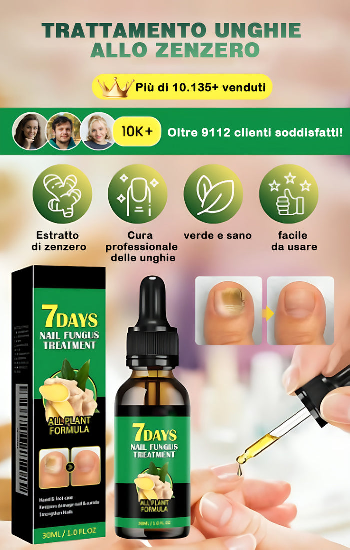 Soluzione per la cura delle unghie allo zenzero