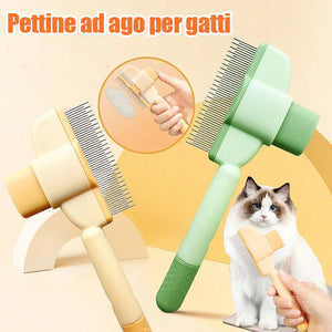 Pettine autopulente per peli di gatto