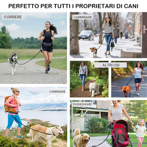 🔥Guinzaglio per cani a mani libere con custodia con cerniera