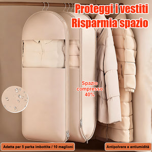 👕Tasca sospesa salvaspazio con cerniera autocomprimibile