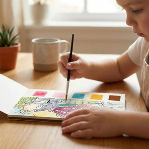 Libro di pittura ad acquerello con colori incorporati