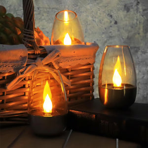 Lampada da vino a forma di candela alimentata ad energia solare