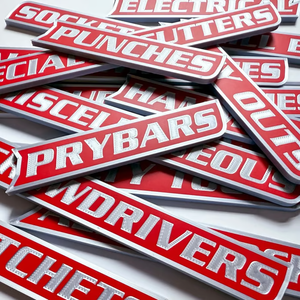 12 Etichette magnetiche per cassetta degli attrezzi