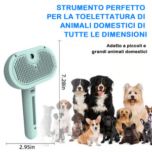 🔥Pettine per la rimozione dei peli con spray per animali domestici