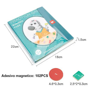 Puzzle con frazioni di libri magnetici per bambini