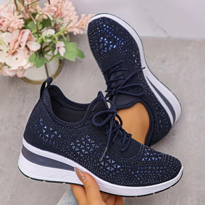 Scarpe sportive correttive traspiranti con strass da donna