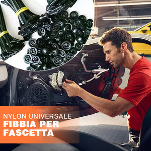 Fibbia universale per fascette stringicavo in nylon