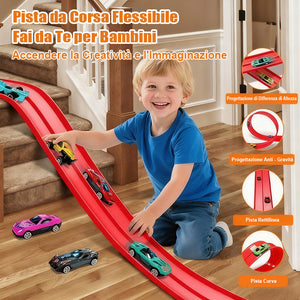 Set di giocattoli fai da te con pista flessibile