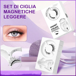 Ciglia magnetiche riutilizzabili con applicatore