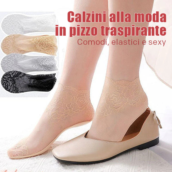 Calzini in pizzo alla moda da donna (3 paia)