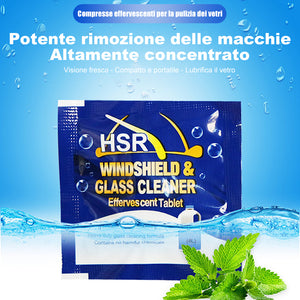 Detergente effervescente per vetri auto