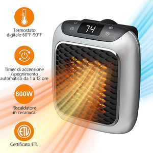 Mini termoventilatore da parete