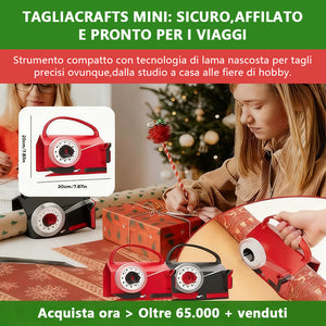 Taglierina per carta con manico per imballaggio in rotoli