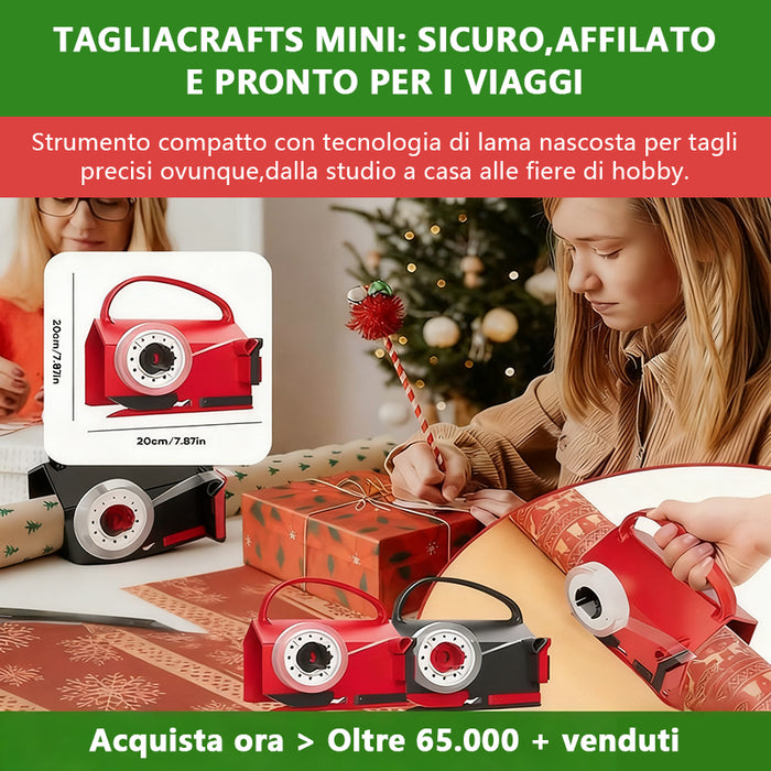 Taglierina per carta con manico per imballaggio in rotoli