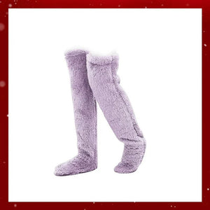 💕Calzini al ginocchio in pile vellutato per Natale❄️🎅