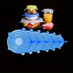 Coperchio elastico riutilizzabile in silicone per alimenti