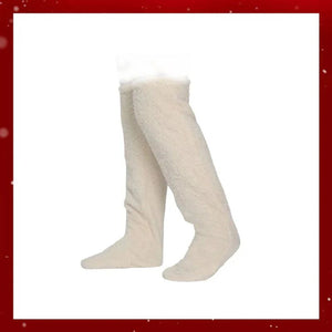 💕Calzini al ginocchio in pile vellutato per Natale❄️🎅