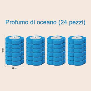 Spazzolino per WC monouso con testina in spugna