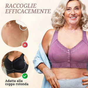 Nuovo reggiseno traspirante elastico con chiusura frontale per anziani