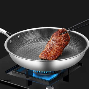 👨‍🍳 La padella antiaderente in acciaio inox che gli chef Michelin giurano! 5 volte più resistente🍳 (niente più uova bruciate!)