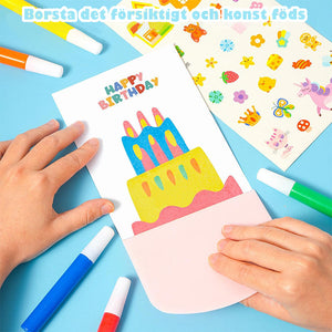 Set di cartoline creative Rainbow Scratch Art per bambini