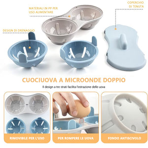 🔥 🥰🥚Cottura a vapore per uova al microonde
