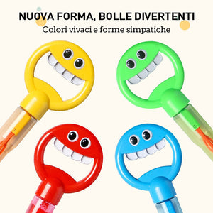 Simpatica bacchetta magica a 32 fori con volto sorridente