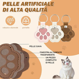 🐾Portachiavi in pelle a forma di zampa di animale domestico