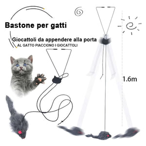 Giocattolo interattivo per gatti che rimbalza sulla porta