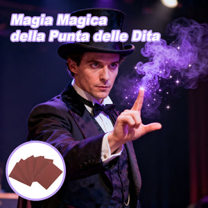 Misteriosi oggetti di scena magici con il fumo delle dita
