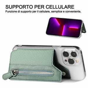 Porta carte magnetico multifunzionale per cellulare