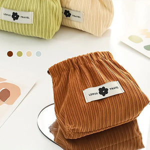 Borsa portaoggetti elastica in velluto a coste