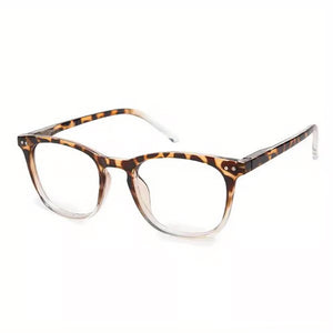 Occhiali piatti/da lettura con stampa leopardata sexy da donna