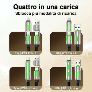 🔥Cavo di ricarica USB 4 in 1 Ricarica rapida MAX 240 W🔥