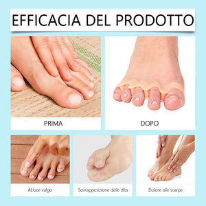 Cuscinetti in silicone per le dita dei piedi