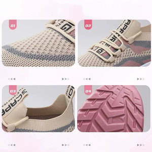 Scarpe casual da donna con lacci bassi in rete
