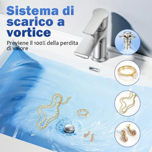 Tappo per lavandino pop-up 2 in 1 per il bagno