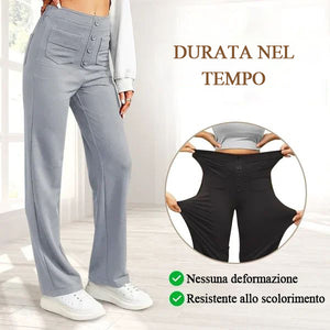 Pantaloni elasticizzati a vita alta