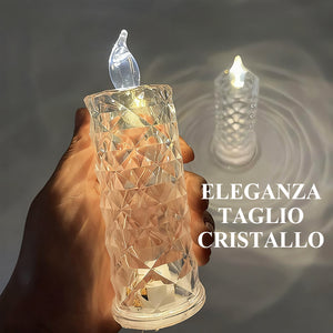 ✨ Portacandele a forma di rosa di cristallo- fascino romantico senza essere disordinato