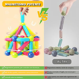 Blocchi magnetici da costruzione, adatti allo sviluppo precoce dei bambini