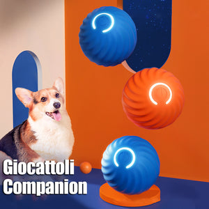 Giocattolo ricaricabile per cani con palla saltatrice