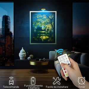 Lampada magnetica per quadri, 13 modalità di illuminazione