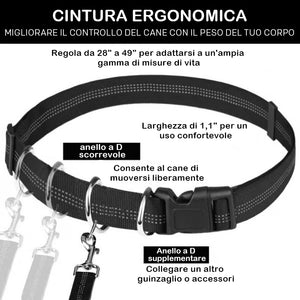 🔥Guinzaglio per cani a mani libere con custodia con cerniera