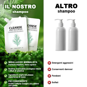 Shampoo liscio e brillante al rosmarino - Formula senza solfati per tutti i tipi di capelli